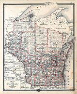 Wisconsin Senatorial Districts Map, Wisconsin State Atlas 1878